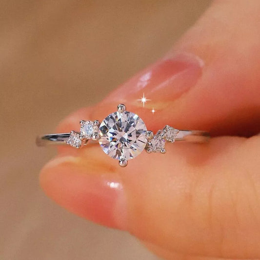 1 Carat Moissanite 925 Sterling Silver Ring