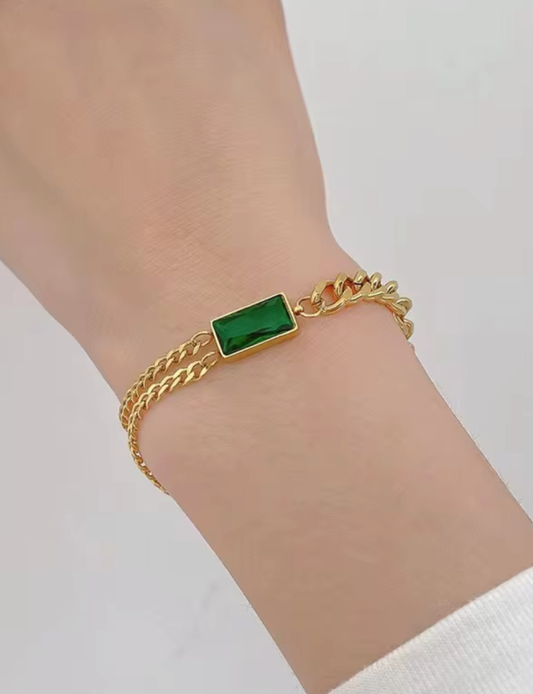 Sooqar feroza chain bracelet 18k gold plated