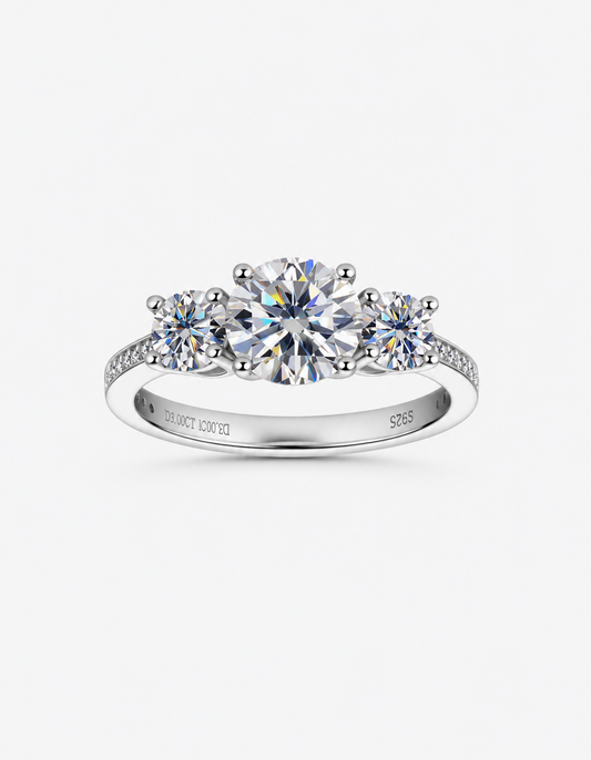 3 Carat Moissanite 925 Sterling Silver Ring