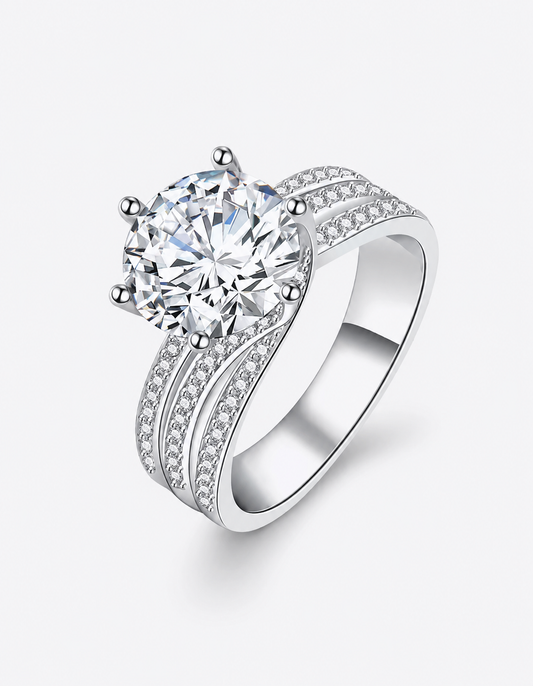 Adored 3 Carat Moissanite Three-Layer Ring