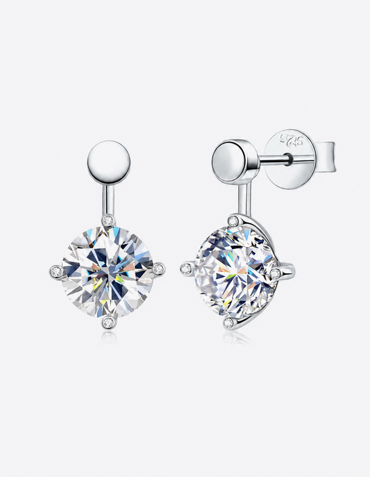 Adored 4 Carat Moissanite Drop Earrings