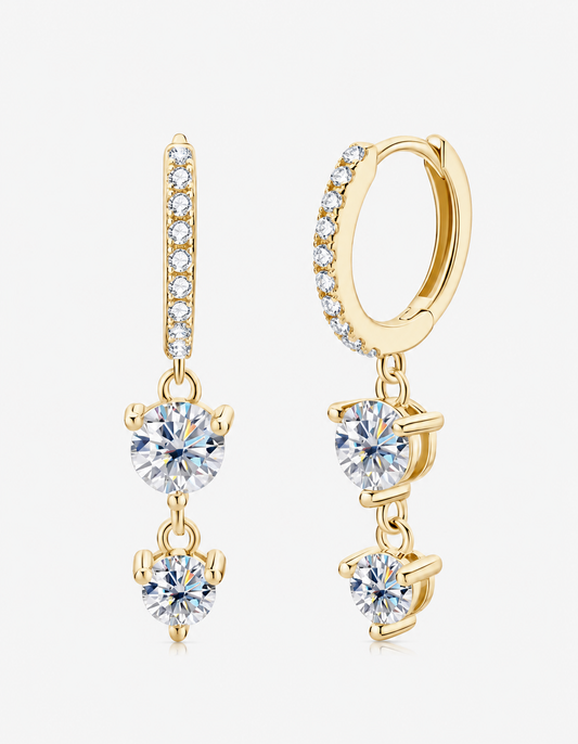 Adored Be The One Moissanite Drop Earrings