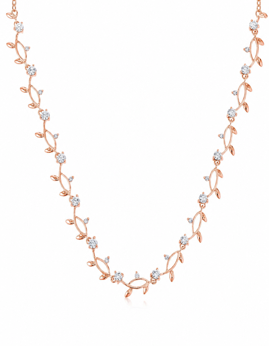 Rose Gold Tone Vineyard Necklace