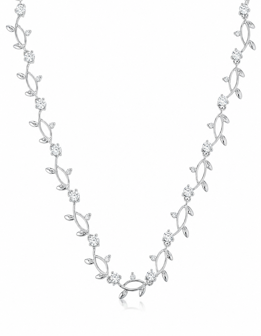 Rhodium Plated Vineyard Necklace