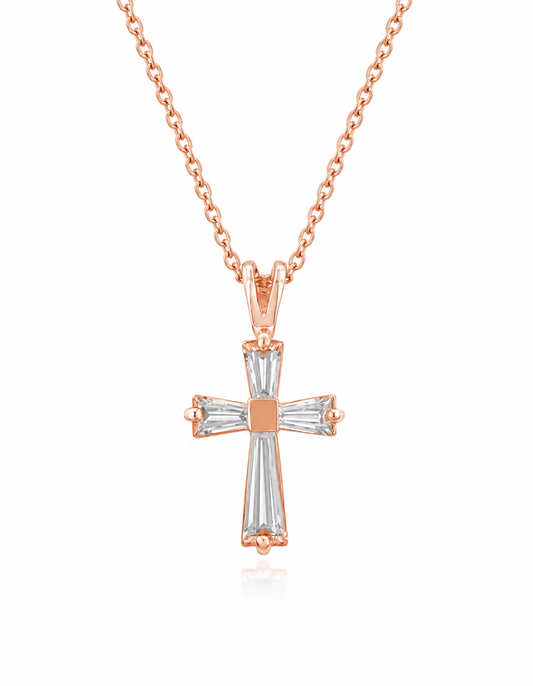 Rose Gold Plated Cross Necklace
