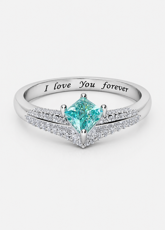 1 Carat Moissanite 925 Sterling Silver Ring
