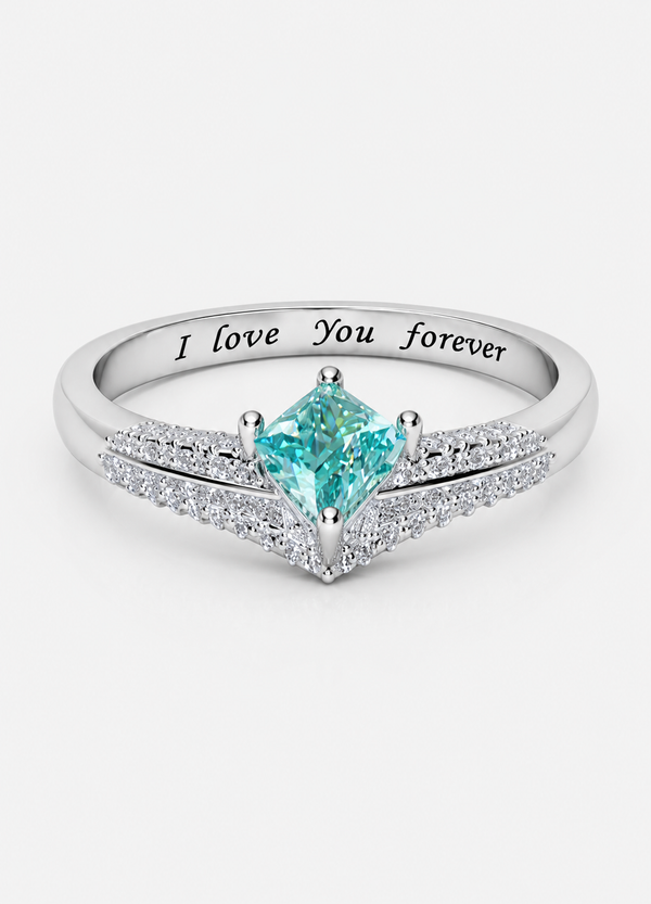 1 Carat Moissanite 925 Sterling Silver Ring