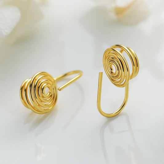 18k Gold Plated Brass Mosquito Coil Ear Clip