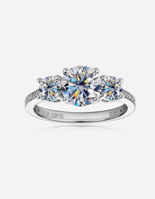 1 Carat Moissanite 925 Sterling Silver Halo Ring