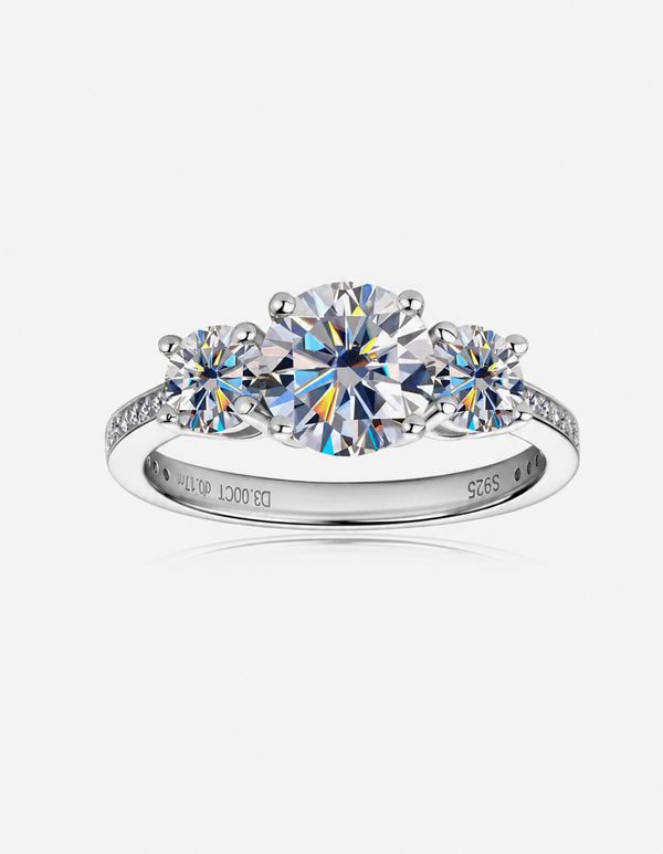 1 Carat Moissanite 925 Sterling Silver Halo Ring